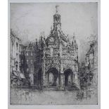 Hedley Fitton (1859-1929), Four British views to include "Chichester Cross"; "John Knox's House,