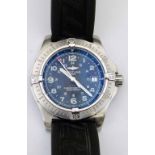 Breitling Colt Chronometre 500m, black Arabic dial, centre seconds, date at 3:00, stainless case