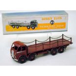 A Dinky Foden Flat Truck with chains, No. 505, boxed. Condition Report Fair to good with paint chips
