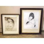 H. Milton Smith - "Vanity" and another, two signed etchings (2). Condition report: see terms and