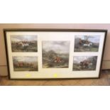 5 Framed Coloured Hunting Prints Condition report: see terms and conditions