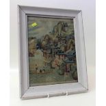 Chinese silk hand painted picture. Condition report: see terms and conditions