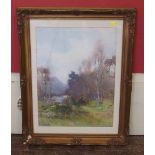 Robert Dickie Cairns (1866-1944), Highland river scene, watercolour. Condition report: see terms and