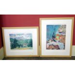 2 Rolf Harris Signed Limited Edition Prints - Still Life (Homage to Cezanne) & Mont Sainte (Homage