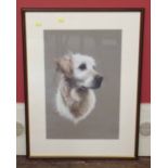 Painting of dog signed H. Backhouse, oil. Condition report: see terms and conditions