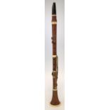 Boxwood Clarinet by J.S. Wood, London,   with ivory fittings, stamped with New Compton Street Soho