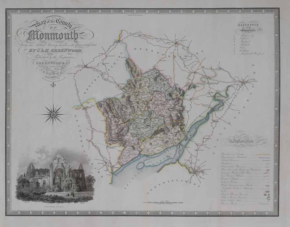 Assortment of various unframed maps by C & J Greenwood to include Monmouth; Worcester;