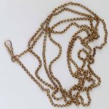 9ct gold muff chain, 18.7g gross.