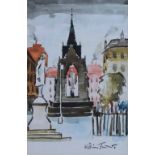 William Turner F.R.S.A., R.Cam.A. (1920-2013),  "The Albert Memorial, Manchester", signed, titled on