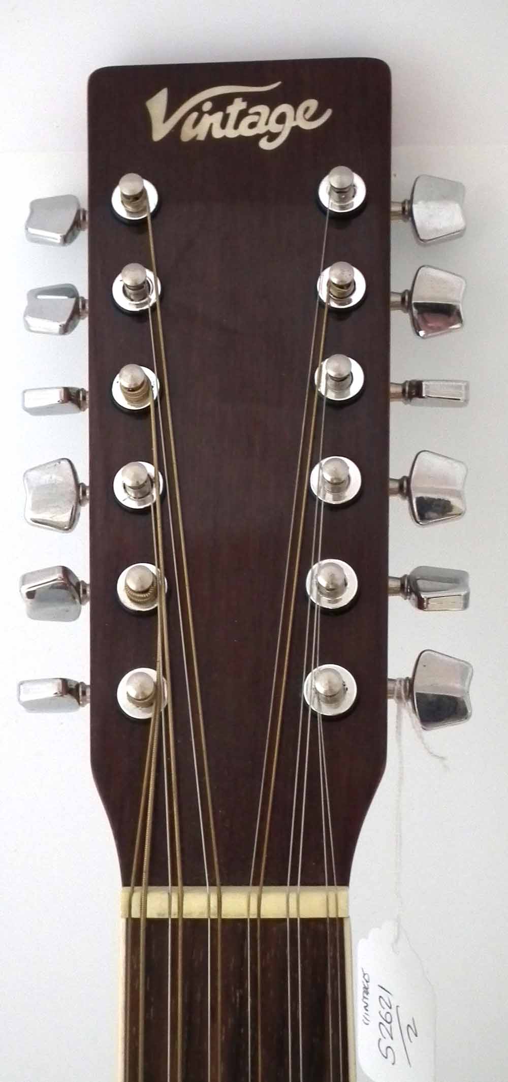 Vintage 12 String dreadnought guitar, serial number E400-12-N with mahogany back and sides. - Image 4 of 7