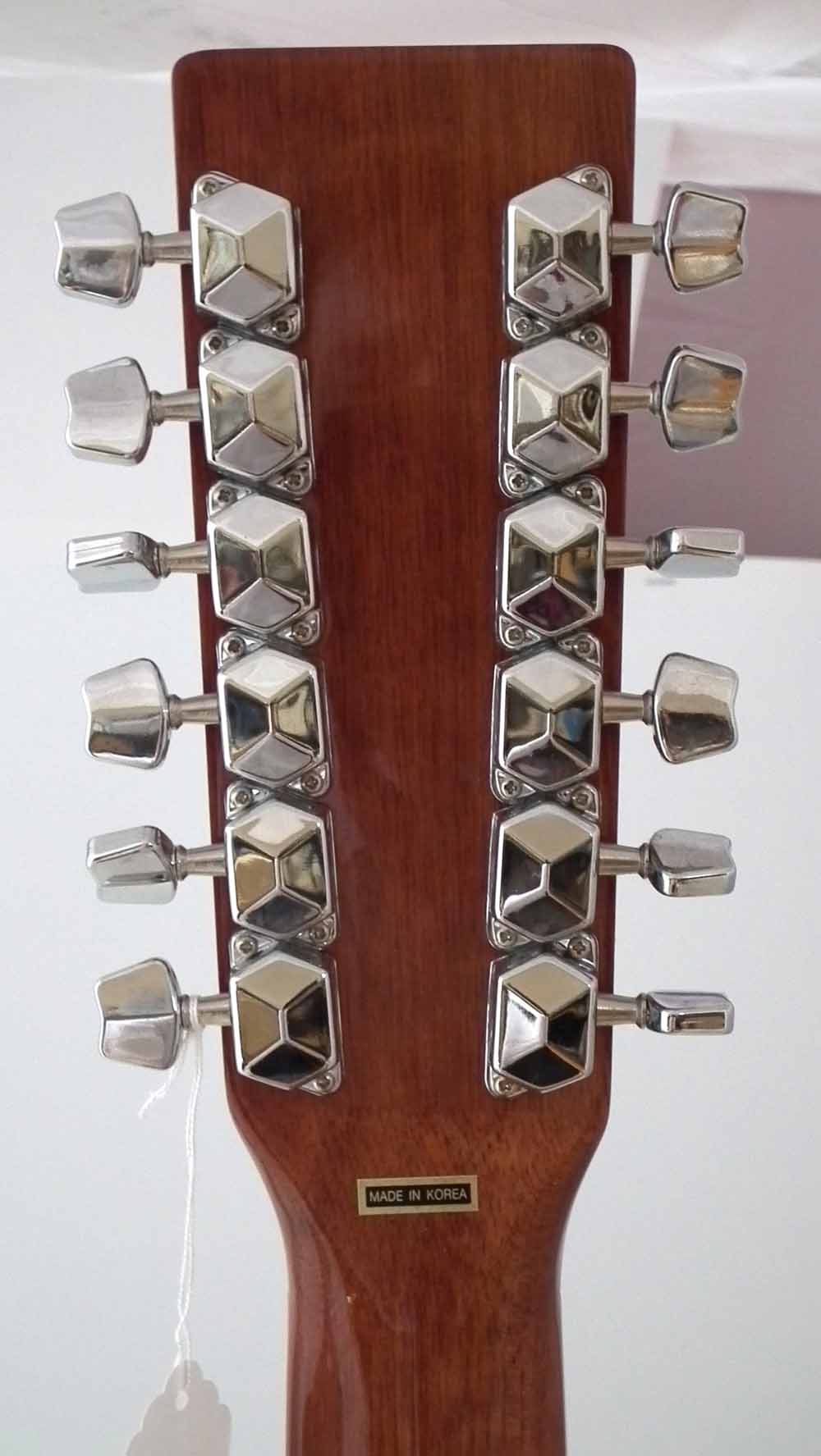 Vintage 12 String dreadnought guitar, serial number E400-12-N with mahogany back and sides. - Image 6 of 7