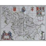 Blaeu (Joan), Map of the West Riding of Yorkshire. Ducatus Eboracensis pars Occidentalis; The West