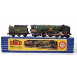 Hornby Dublo boxed BR Dorchester 4-6-2 and tender.       Condition report: Box shows signs of wear