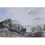 William Turner F.R.S.A., R.Cam.A. (1920-2013),  "Castle", signed and dated 1950, watercolour, 31.5 x