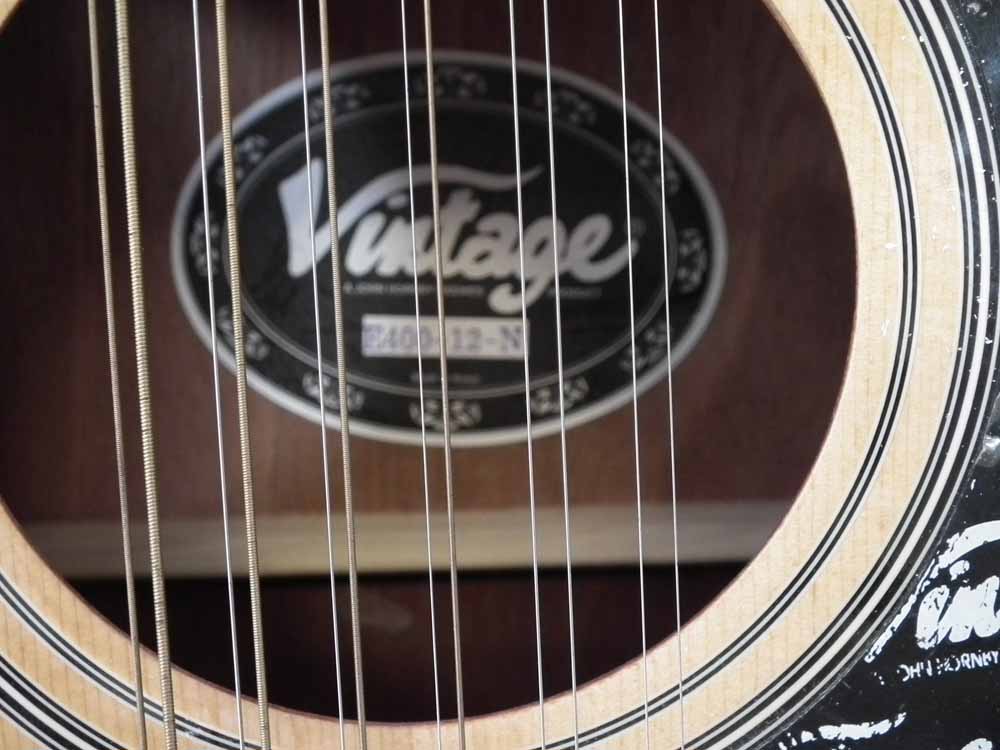 Vintage 12 String dreadnought guitar, serial number E400-12-N with mahogany back and sides. - Image 3 of 7