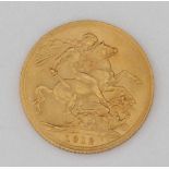 George V gold sovereign, 1912 (F).