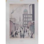 After Laurence Stephen Lowry (1887-1976),   "Mrs Swindells' Picture", signed in pencil in the