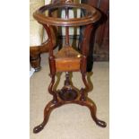 Reproduction Georgian circular washstand on tripod base, diameter 32cm. Condition report: see