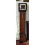 Reproduction oak Grandmother clock. Condition report: see terms and conditions