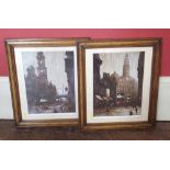 Arthur Delaney pair of signed limited edition prints "Oxford Road" and  "The Royal Exchange", 545/
