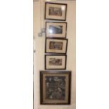 An antique print "Manna" and four coaching prints. Condition report: see terms and conditions