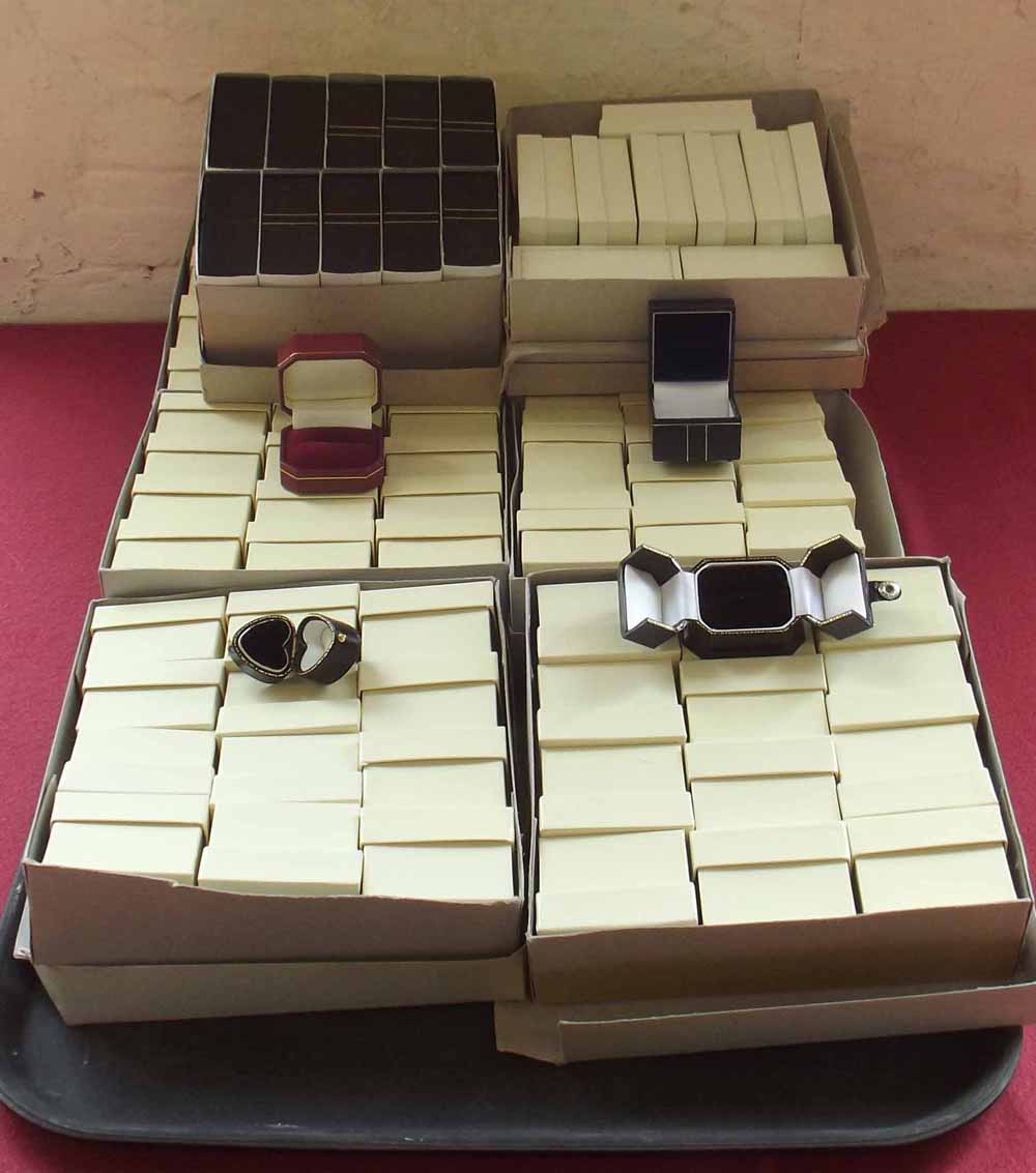 Quantity of 'new old stock' jewellery retail boxes, un-named. Condition report: see terms and