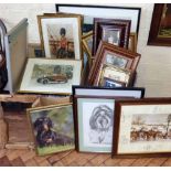 Large quantity of empty frames and prints. Condition report: see terms and conditions