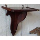 19th century mahogany bracket clock wall shelf. Condition report: see terms and conditions