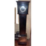 Oak Jacobean style Grandmother clock. Condition report: see terms and conditions