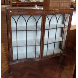 Chippendale style walnut display cabinet. Condition report: see terms and conditions