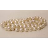 Single strand cultured pearl necklace, 94cm. Condition report: see terms and conditions