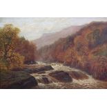 William Mellor (1851-1931),  "On The Llugwy, North Wales", signed, titled on verso, oil on canvas,