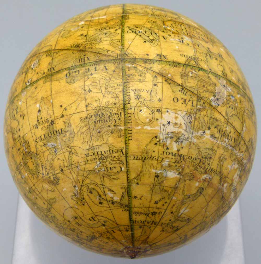 Newton's Improved Pocket Celestial Globe, circa 1850, the wooden segments covered with plaster and - Image 11 of 13