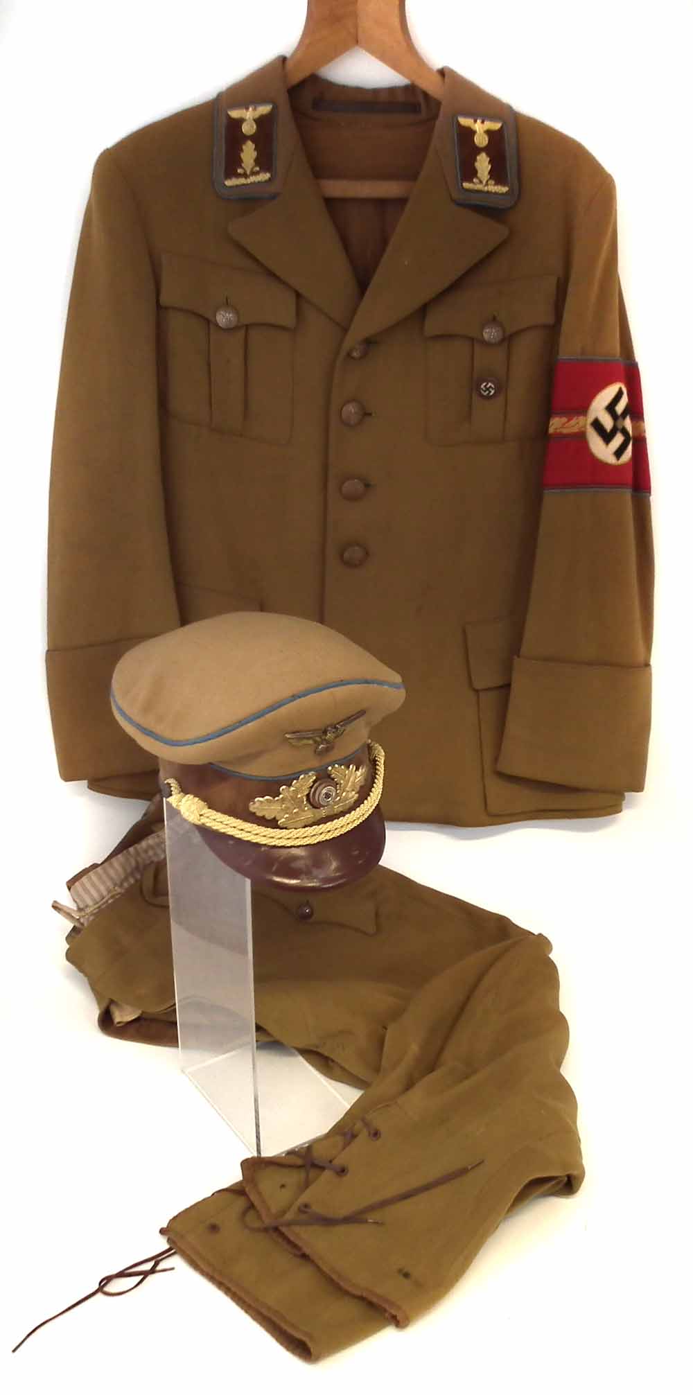 German Third Reich Nazi Party uniform for a Senior Section Leader Ault Leiter, to include a peaked