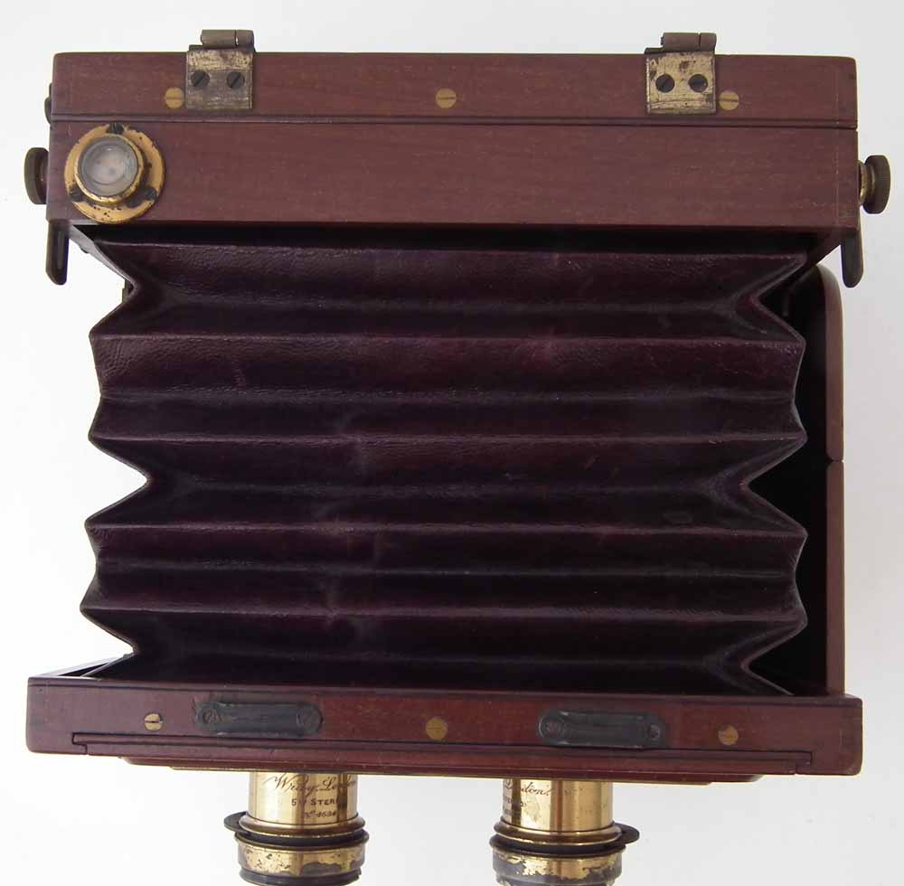 Stereo Camera, labelled Spencer Photo Chemist Chester, fitted with a pair of Wray's London 5 inch - Image 3 of 8