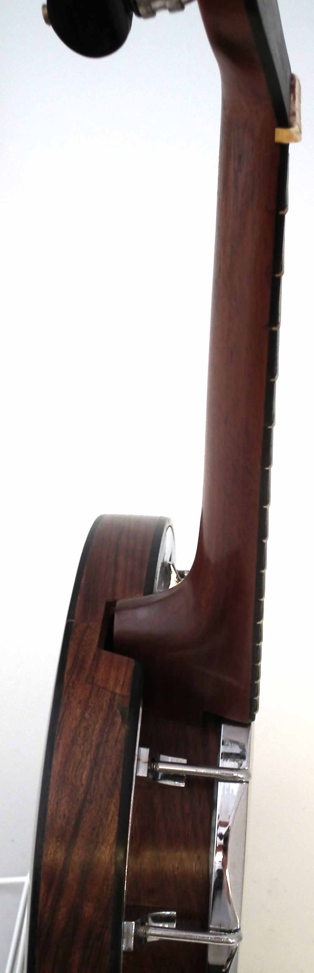 Dallas Model E George Formby Banjolele or Ukulele Banjo, with pearl inlayed headstock and - Image 4 of 11