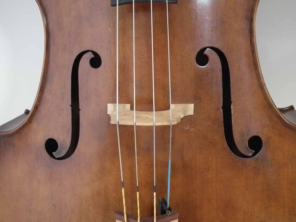 Liu Xi workshops Cello, with two piece lightly flamed back and aged chestnut varnish, with two - Image 11 of 14