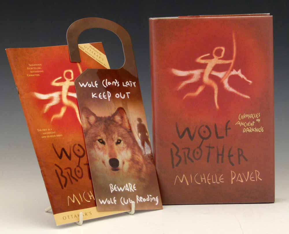 Paver, M., "Wolf Brother", 2004, first edition, signed author with paw print, protected dust