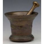 Bronze Pestle and Mortar probably mid 18th century from the Whitechapel Foundry London