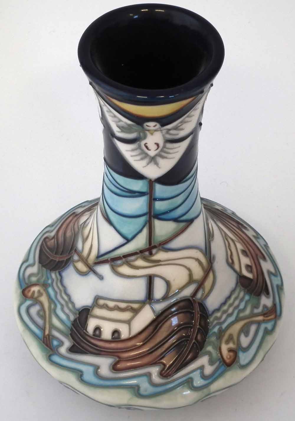 Moorcroft vase, decorated with Winds of Change pattern after Rachel Bishop, impressed and painted - Image 2 of 4