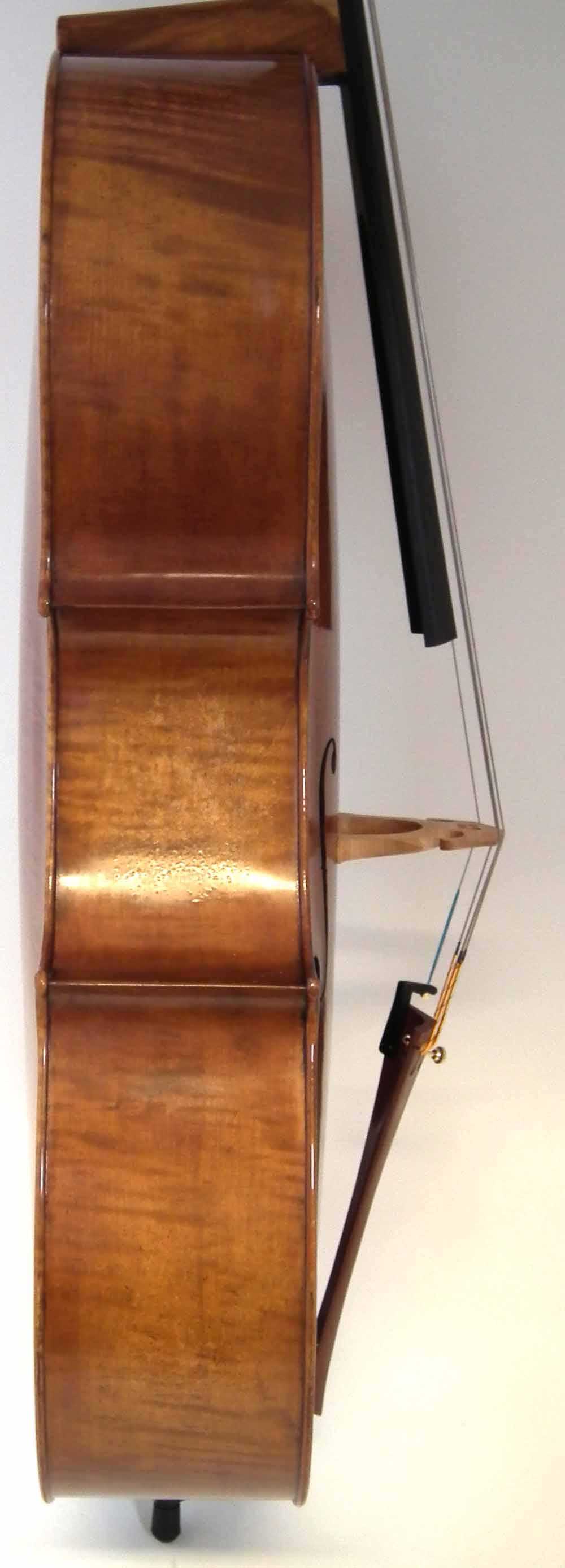 Liu Xi workshops Cello, with two piece lightly flamed back and aged chestnut varnish, with two - Image 7 of 14