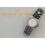 Vacheron & Constantin "Overseas" stainless steel and diamond lady's wristwatch, model 16550/423A,