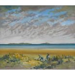 Jonathan Armigel Wade (1960-),  "On a Scottish Beach", signed, titled and dated '92 on verso, oil on