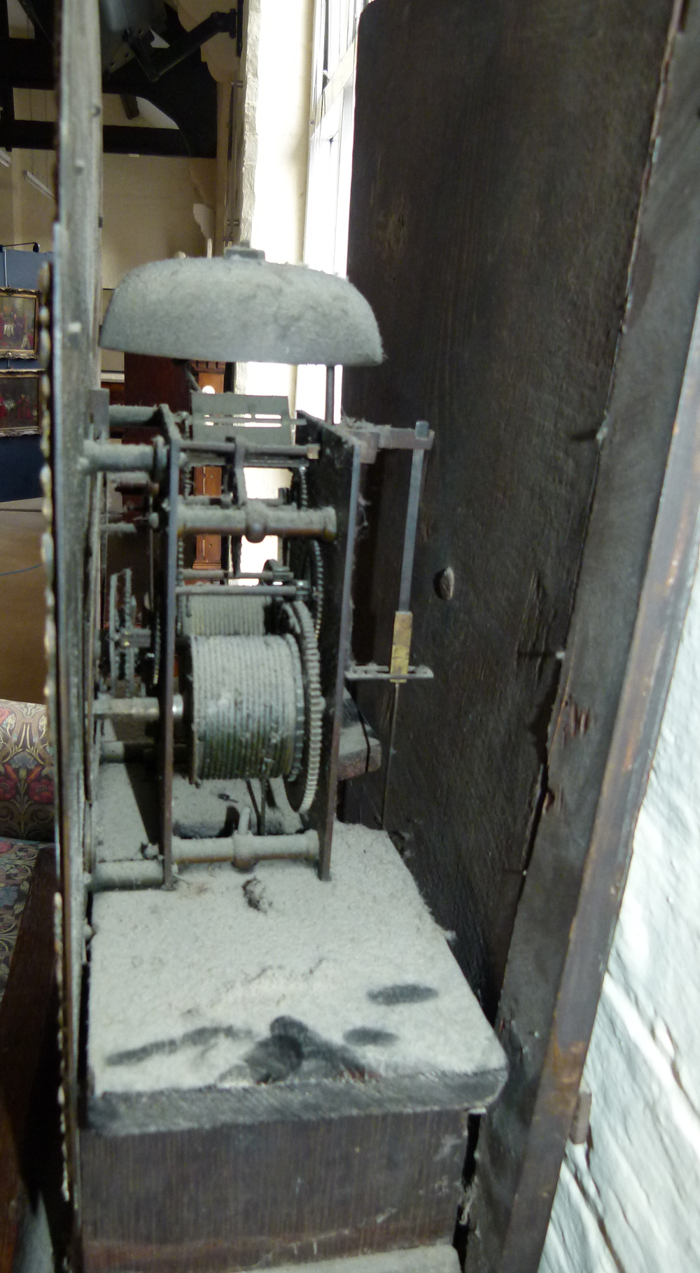 Oak longcased clock, brass break-arch dial signed Robt Swan, Bridlington, in the arch, Roman chapter - Image 9 of 14