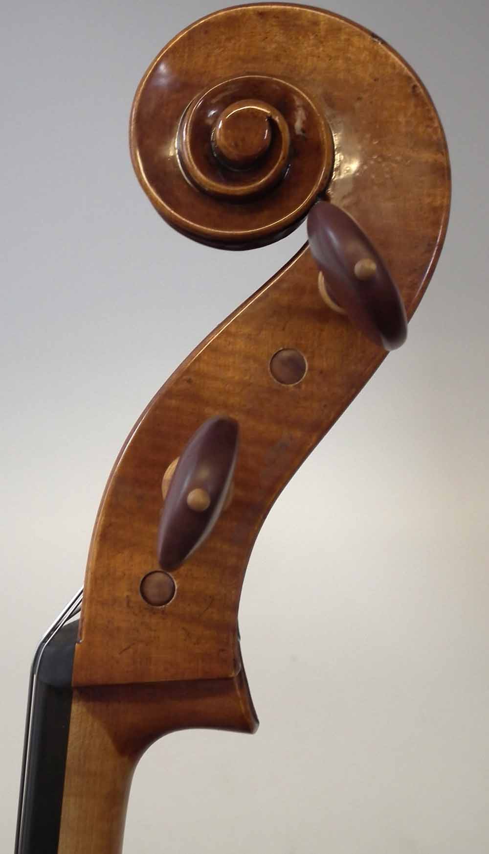 Liu Xi workshops Cello, with two piece lightly flamed back and aged chestnut varnish, with two - Image 2 of 14