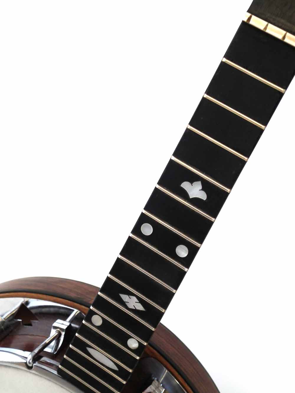 Dallas Model E George Formby Banjolele or Ukulele Banjo, with pearl inlayed headstock and - Image 3 of 11