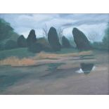 Maurice Cockrill R.A. (1936-2013),  "Chester Park - the lake at dusk", signed and dated 1980 on