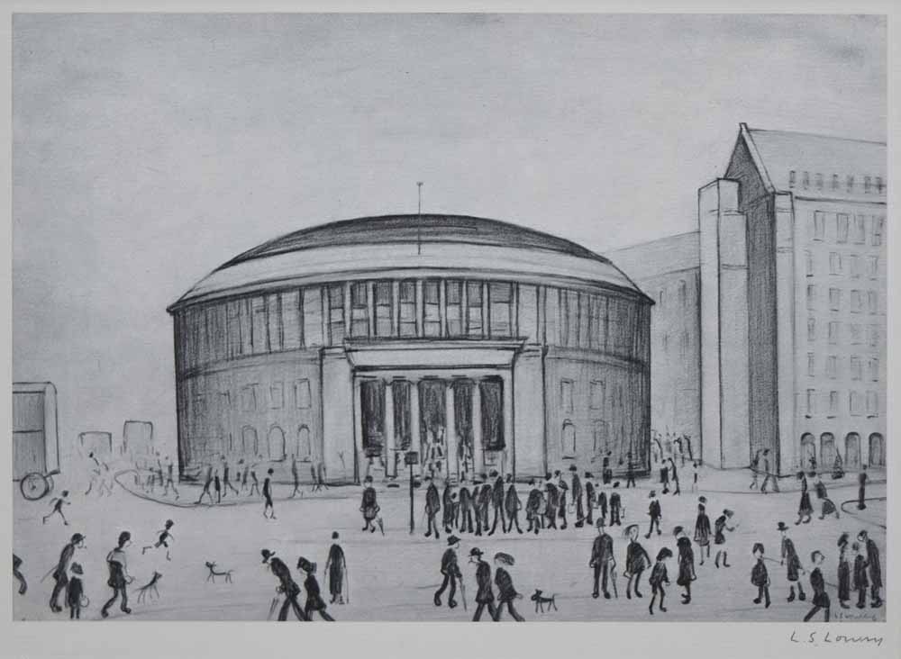 After Laurence Stephen Lowry R.A. (1887-1976),   "The Reference Library", signed in pencil in the