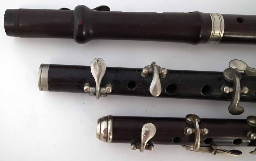 Two rosewood Fifes and a Piccolo, one stamped with a Military arrow, '1955 and Miller Browne London' - Image 4 of 6