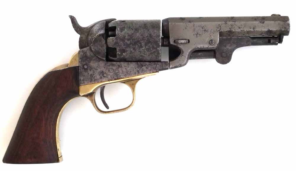 Manhattan Colt Pocket type six shot revolver 36 calibre, serial number 2239, (action needs - Image 6 of 7